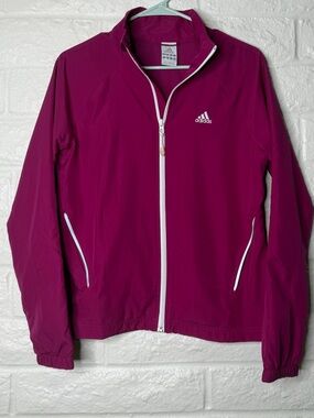 Adidas Pink Windbreaker Running Track Jacket M